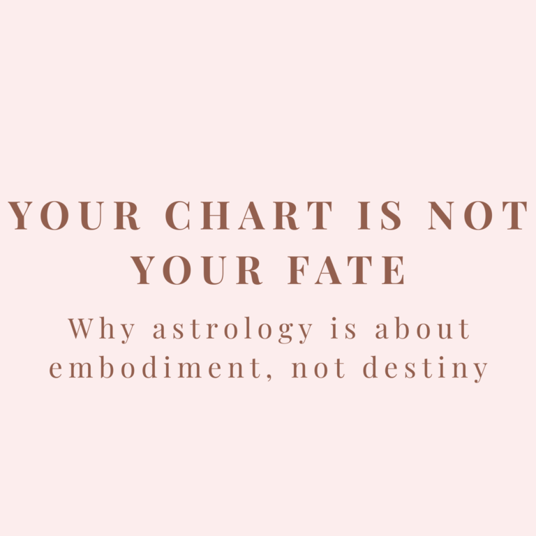 Your Chart Is Not Your Fate